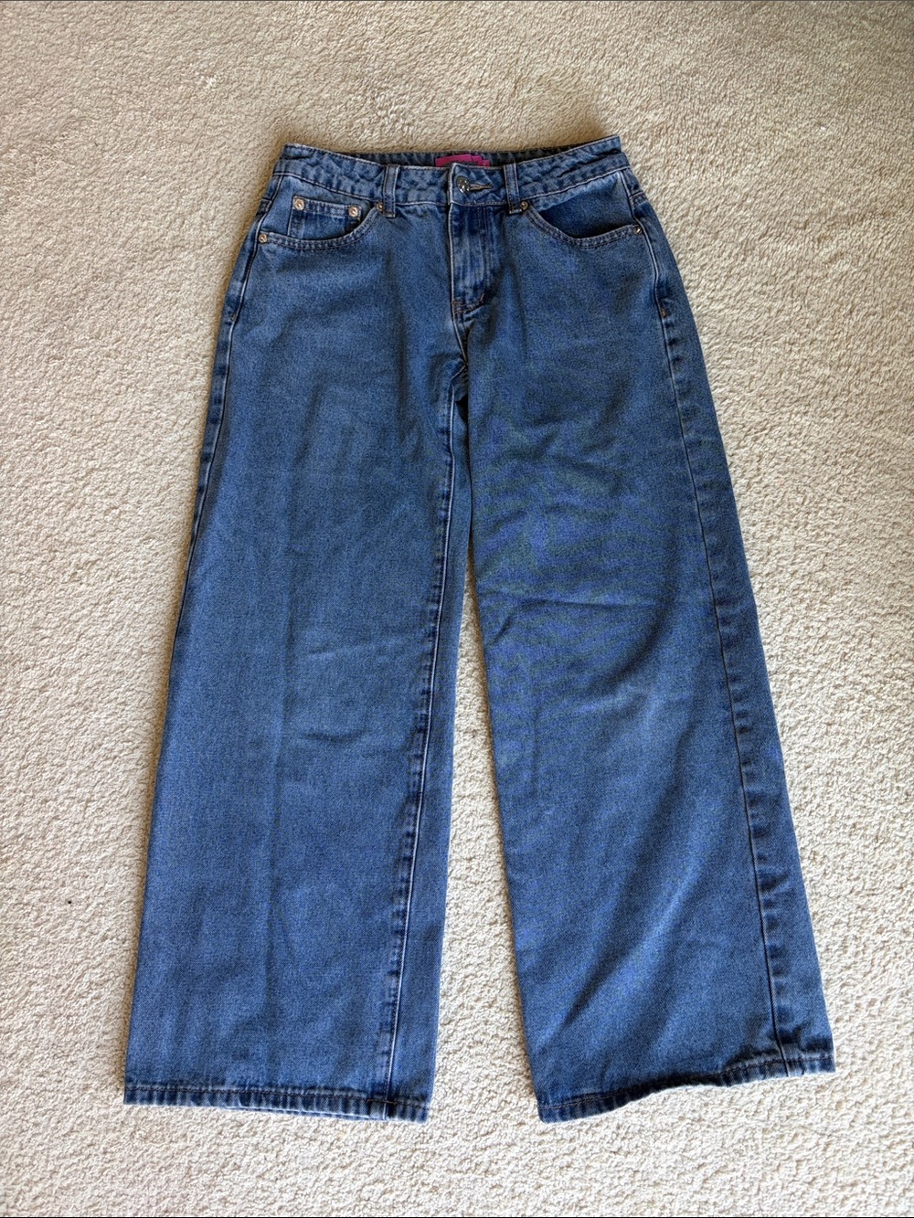 Edikted Wide-Leg High-Rise Jeans - Blue